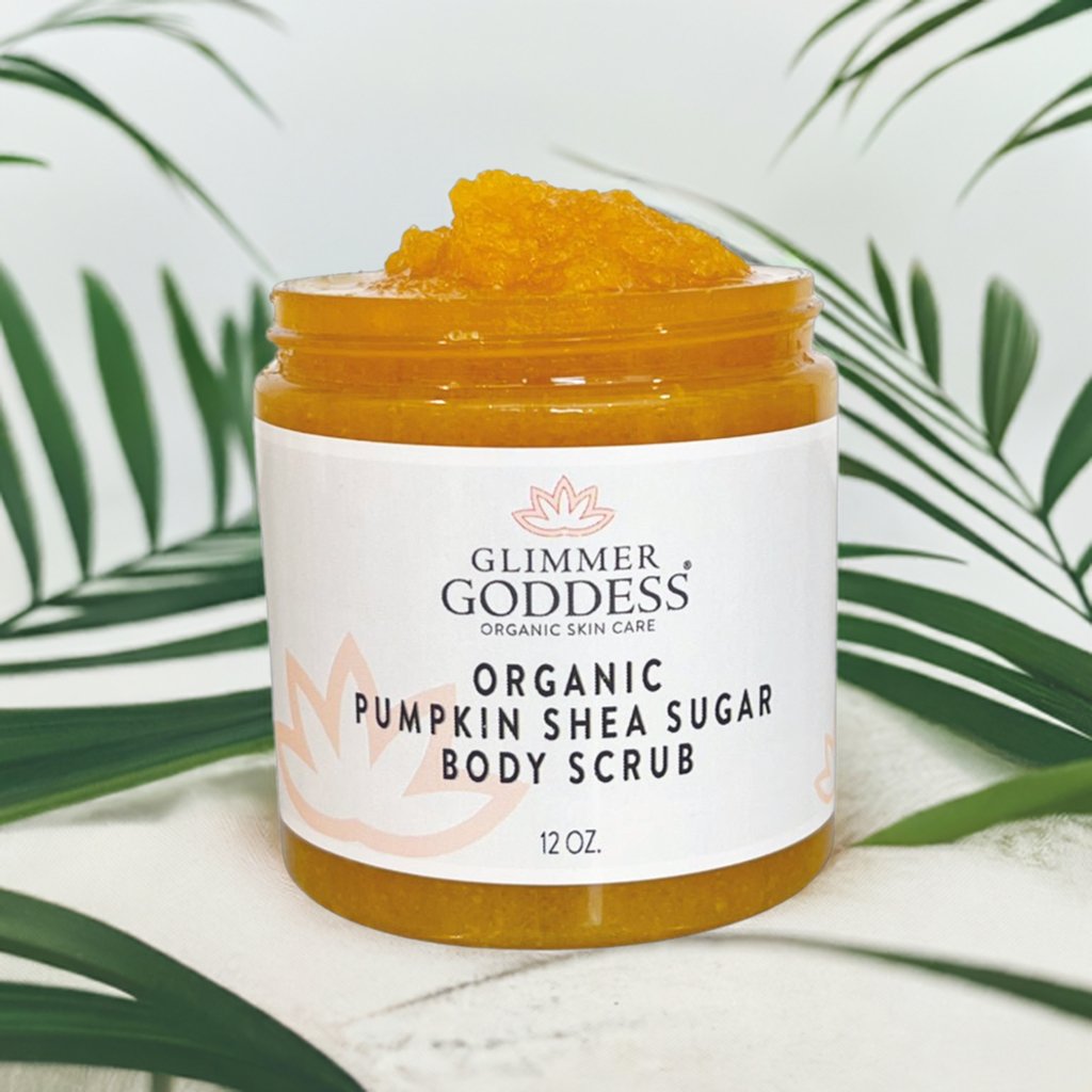 Organic Pumpkin Shea Sugar Body Scrub - Glimmer Goddess® Organic Skin Care