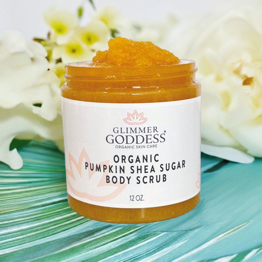 Organic Pumpkin Shea Sugar Body Scrub - Glimmer Goddess® Organic Skin Care