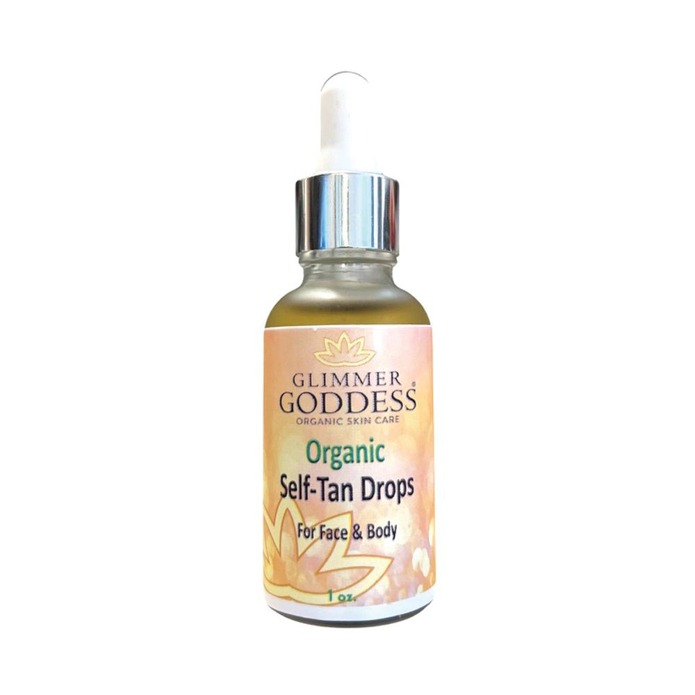 Organic Self Tan Drops for Face & Body - Glimmer Goddess® Organic Skin Care