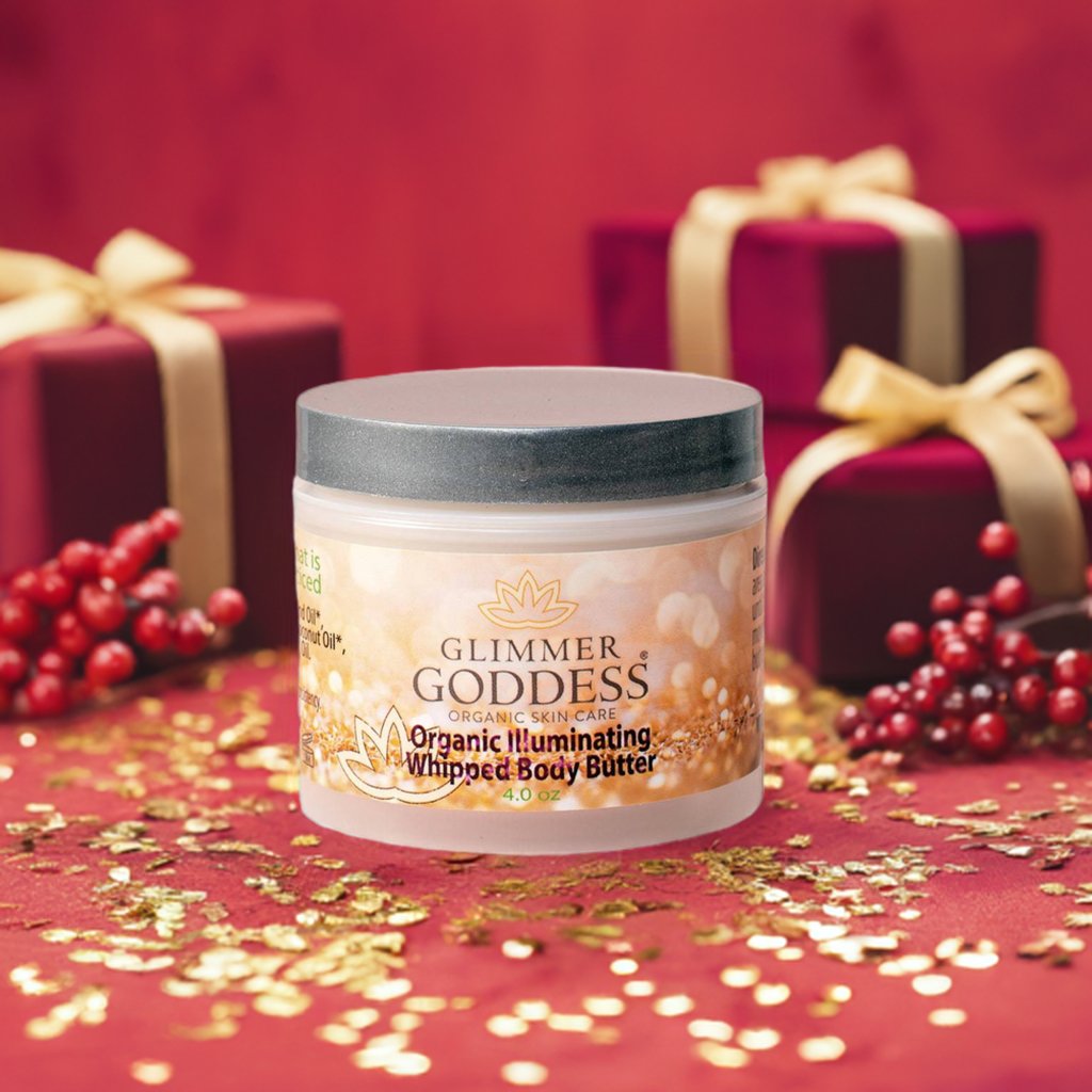 Organic Shimmering Body Butter Whipped To Perfection - Glimmer Goddess® Organic Skin Care