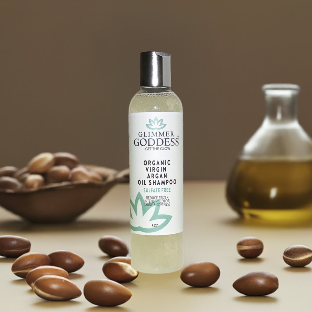 Organic Sulfate Free Shampoo with Morrocan Argan Oil - Glimmer Goddess® Organic Skin Care