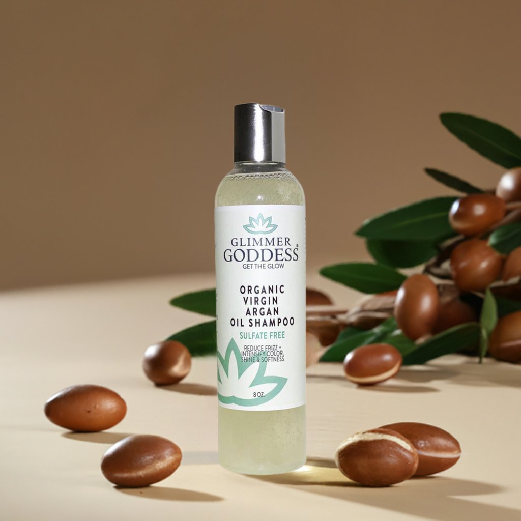 Organic Sulfate Free Shampoo with Morrocan Argan Oil - Glimmer Goddess® Organic Skin Care