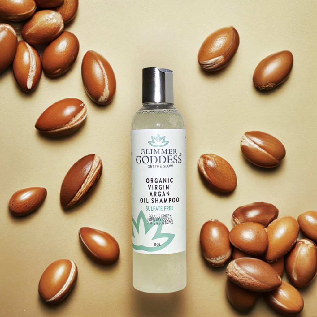 Organic Sulfate Free Shampoo with Morrocan Argan Oil - Glimmer Goddess® Organic Skin Care