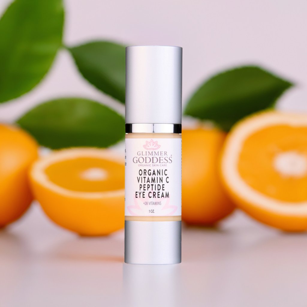 Organic Vitamin C Eye Serum For Dark Circles - Viral On Tiktok - Glimmer Goddess® Organic Skin Care