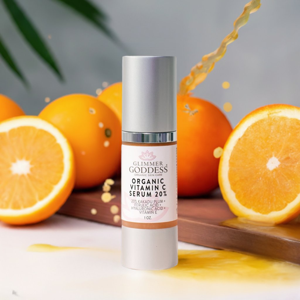 Organic Vitamin C Serum 20% Firm & Glow Serum - Glimmer Goddess® Organic Skin Care