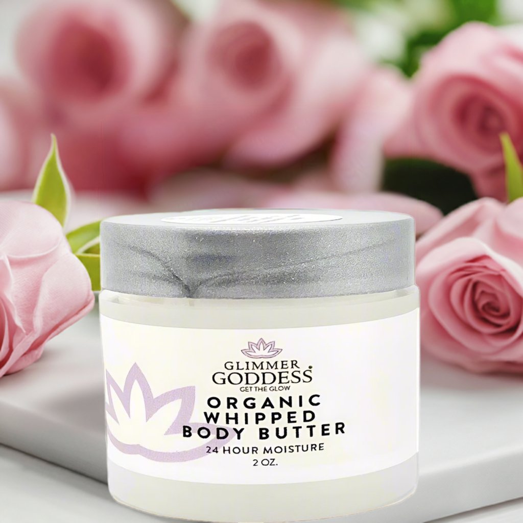 Organic Whipped Shea Body Butter - 2 oz Travel Size - Glimmer Goddess® Organic Skin Care