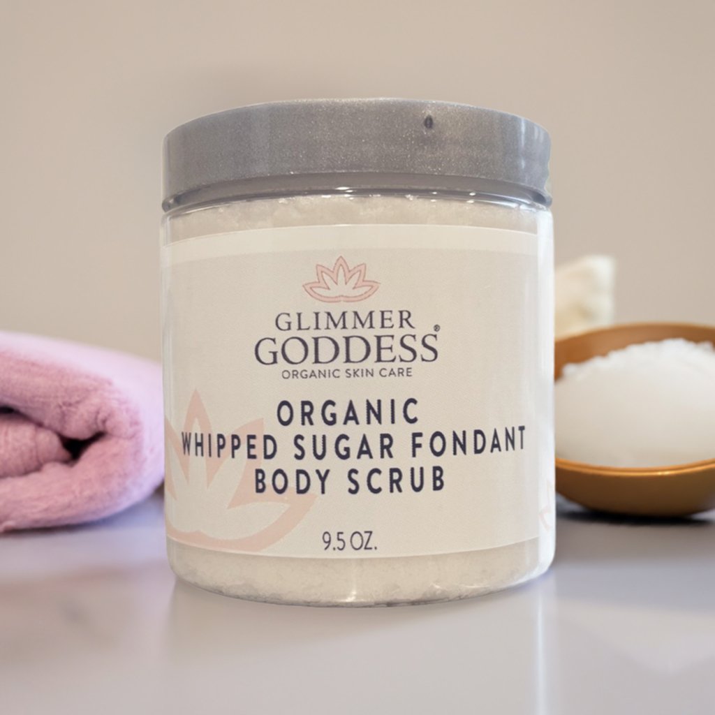 Organic Whipped Sugar Fondant Exfoliating Body Scrub - Glimmer Goddess® Organic Skin Care