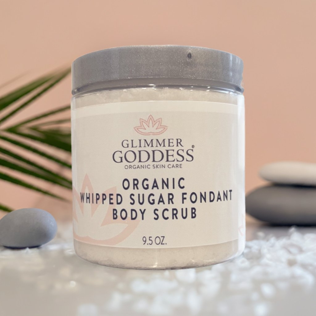 Organic Whipped Sugar Fondant Exfoliating Body Scrub - Glimmer Goddess® Organic Skin Care