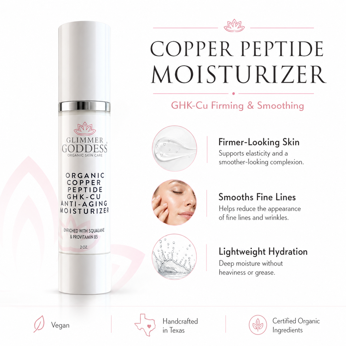 Organic Copper Peptide Moisturizer – Firming & Smoothing