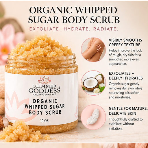 Glimmer Goddess Organic Whipped Sugar Body Scrub benefits