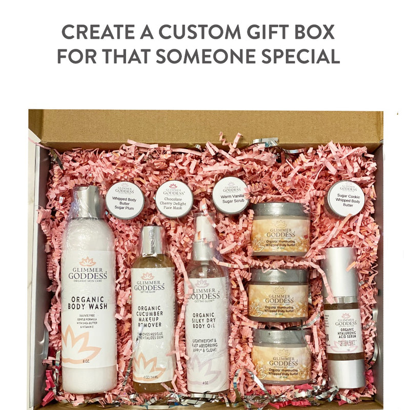 Create Your Own Custom Skincare Gift Box - Glimmer Goddess® Organic Skin Care