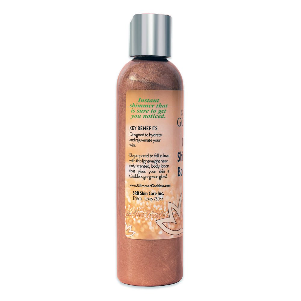 Organic Bronze Shimmer Body Lotion - Glimmer Goddess® Organic Skin Care