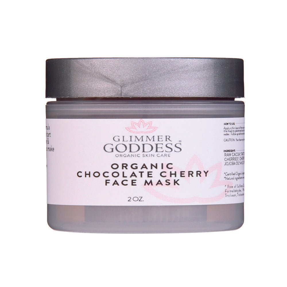 Organic Chocolate Cherry Anti-Aging Face Mask - Glimmer Goddess® Organic Skin Care