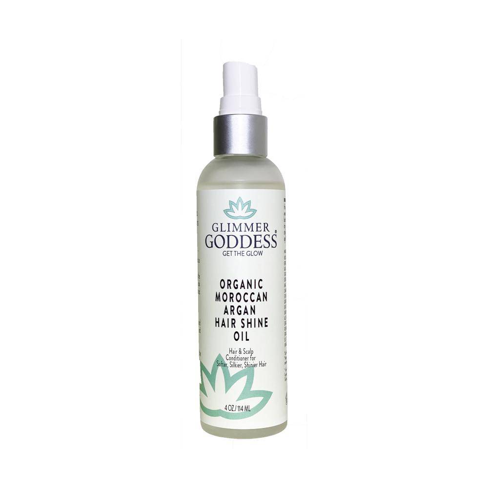 Organic Moroccan Argan Oil Hair Shine Spray - Glimmer Goddess® Organic Skin Care