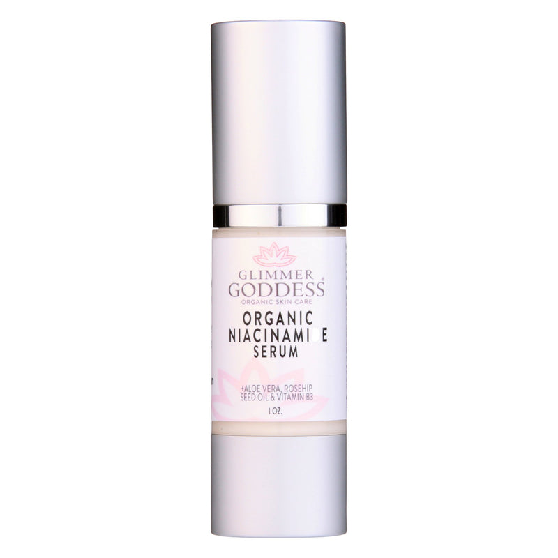 Organic Niacinamide Anti Aging Serum - Tightens Pores, Reduces Wrinkles - Glimmer Goddess® Organic Skin Care