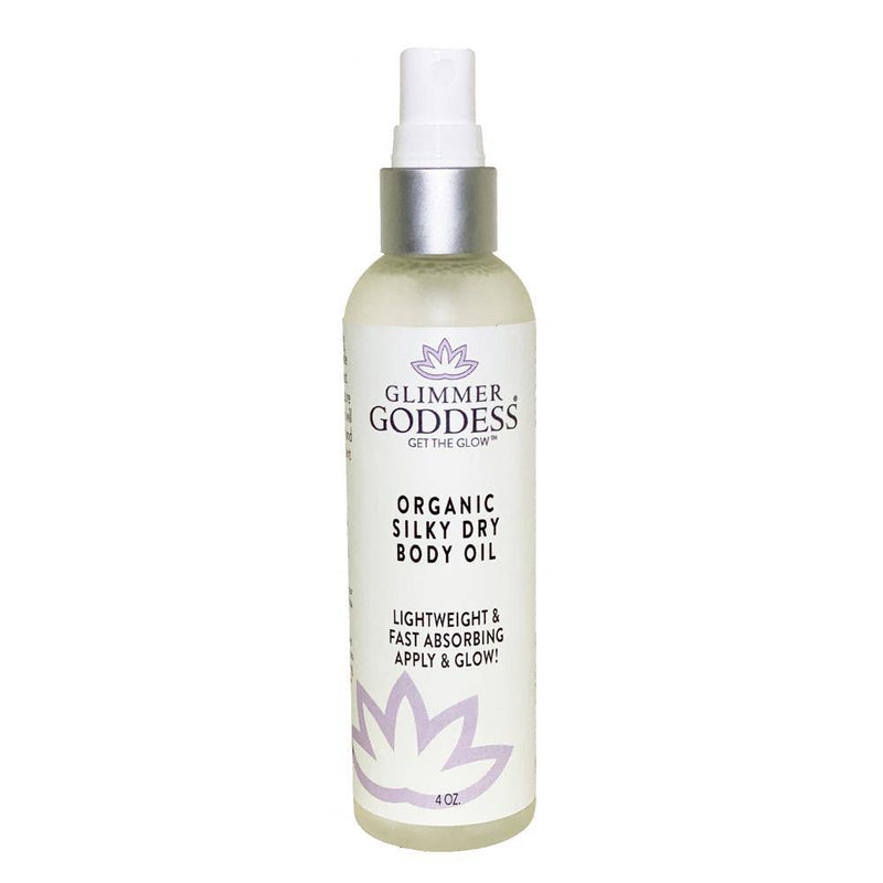Organic Silky Dry Body Oil - 4 oz. - Glimmer Goddess® Organic Skin Care