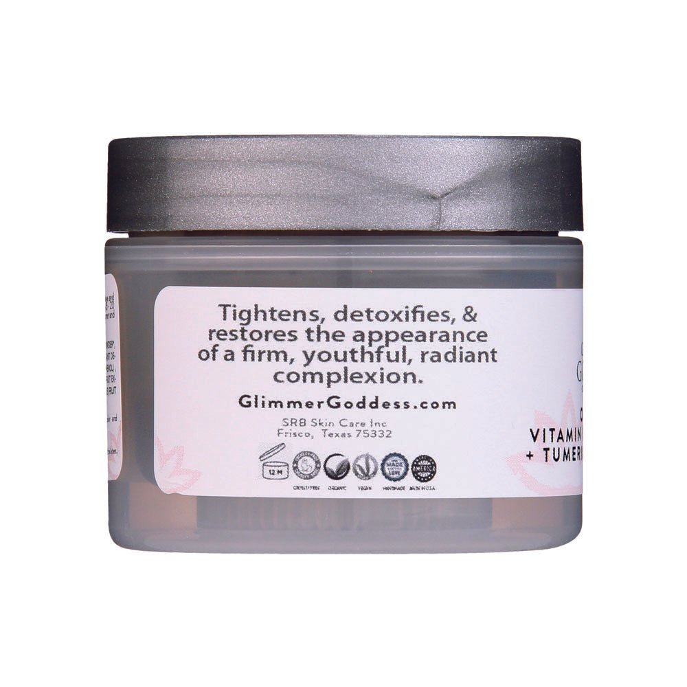 Organic Tumeric Vitamin C & E Brightening & Tightening Face Mask - 2 oz. - Glimmer Goddess® Organic Skin Care