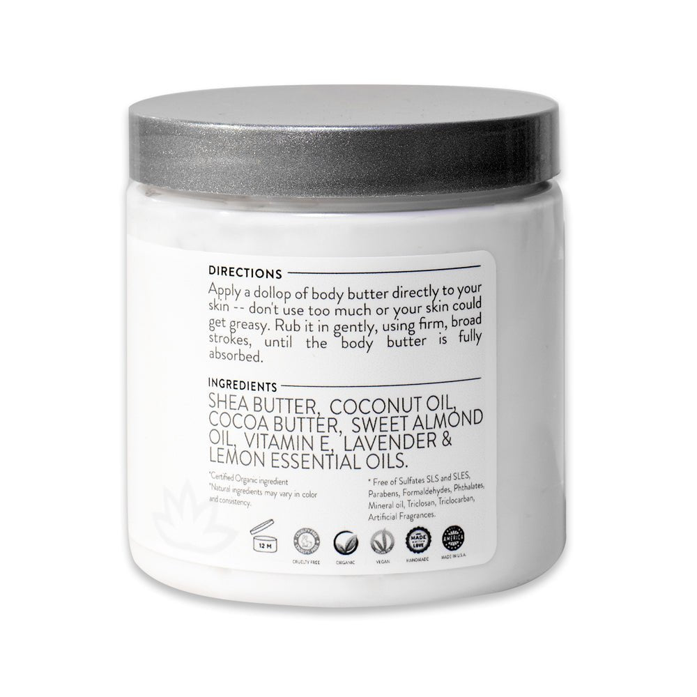 Organic Whipped Body Butter - 4 oz. - Glimmer Goddess® Organic Skin Care
