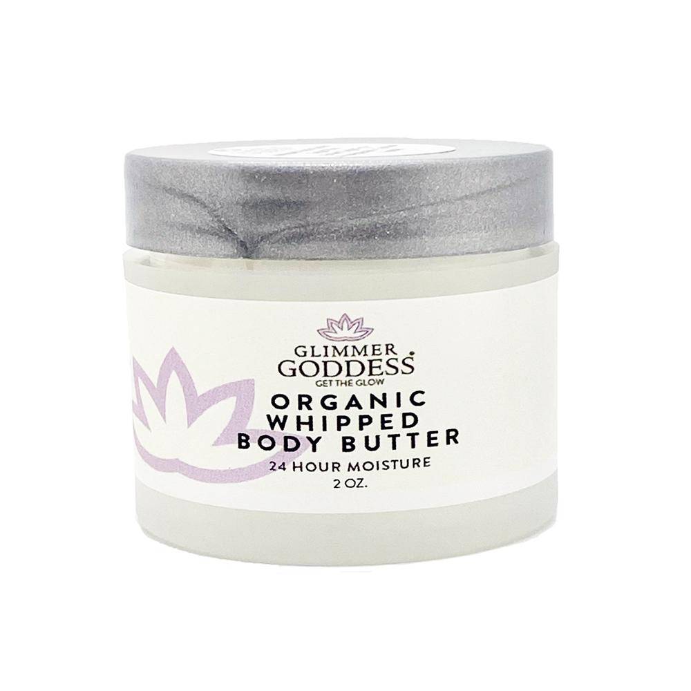 Organic Whipped Shea Body Butter - 2 oz Travel Size - Glimmer Goddess® Organic Skin Care